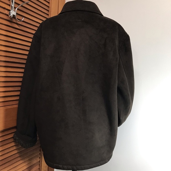 Access/Men Dark Brown Suede Like Jacket - Picture 2 of 8